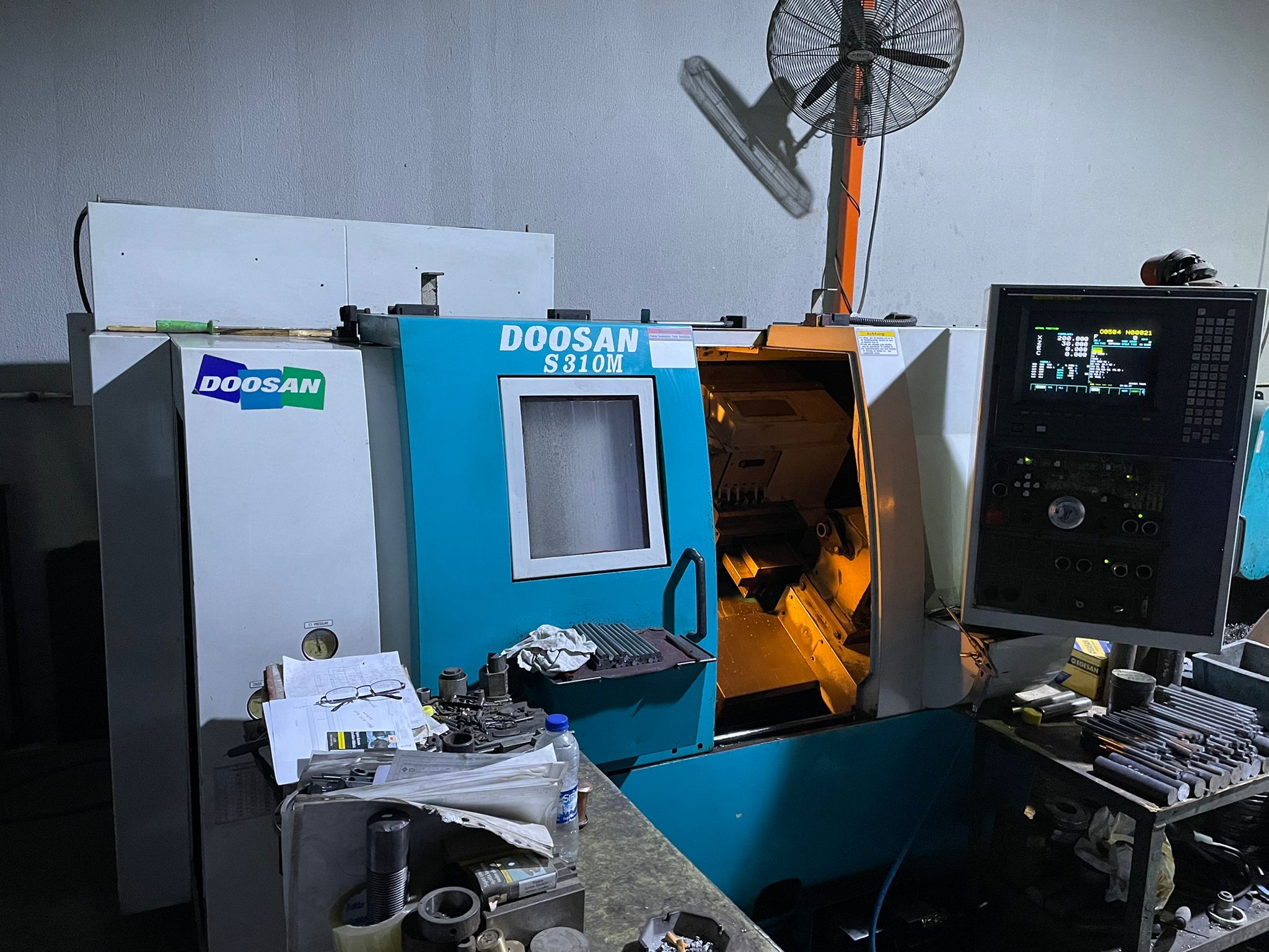 2001 model 10 Inç C eksen Boy 500 3500 devir Fanuc